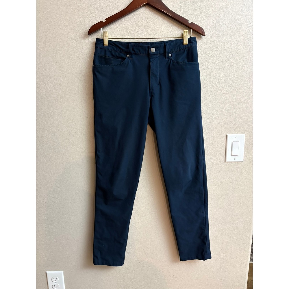 Lululemon ABC Slim Fit Pants Mens 30x30 Navy Blue 5 Pocket Technical Trousers